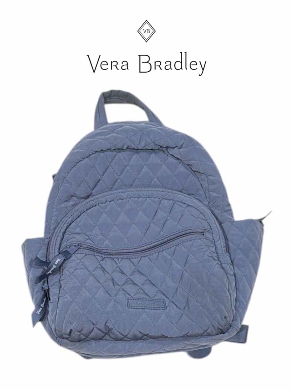 Vera Bradley Essentials Slate Blue‎ Quilted Small Backpack